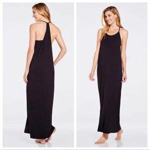 Fabletics black racer back maxi dress